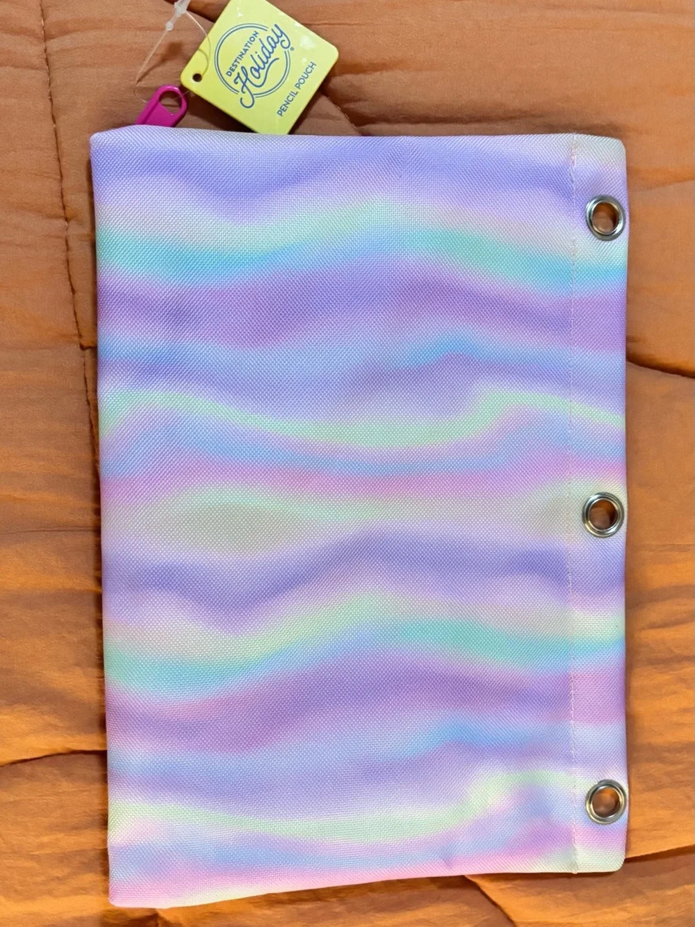 Iridescent Purple Star Confetti Zipper Pouch
